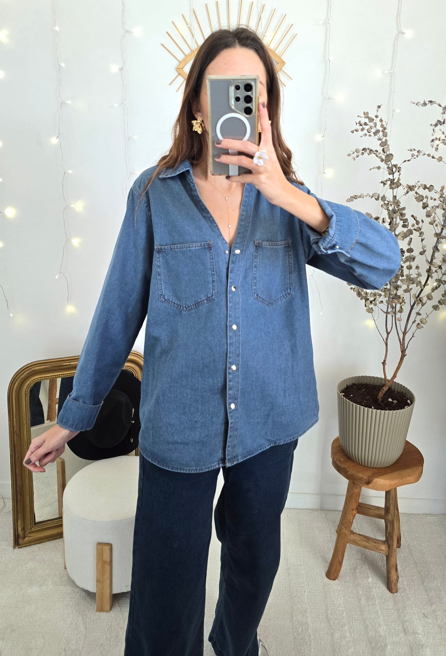 Chemise jean Lia.