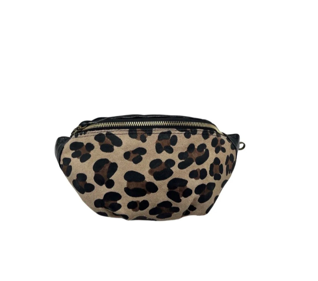 Sac banane cuir Léopard.