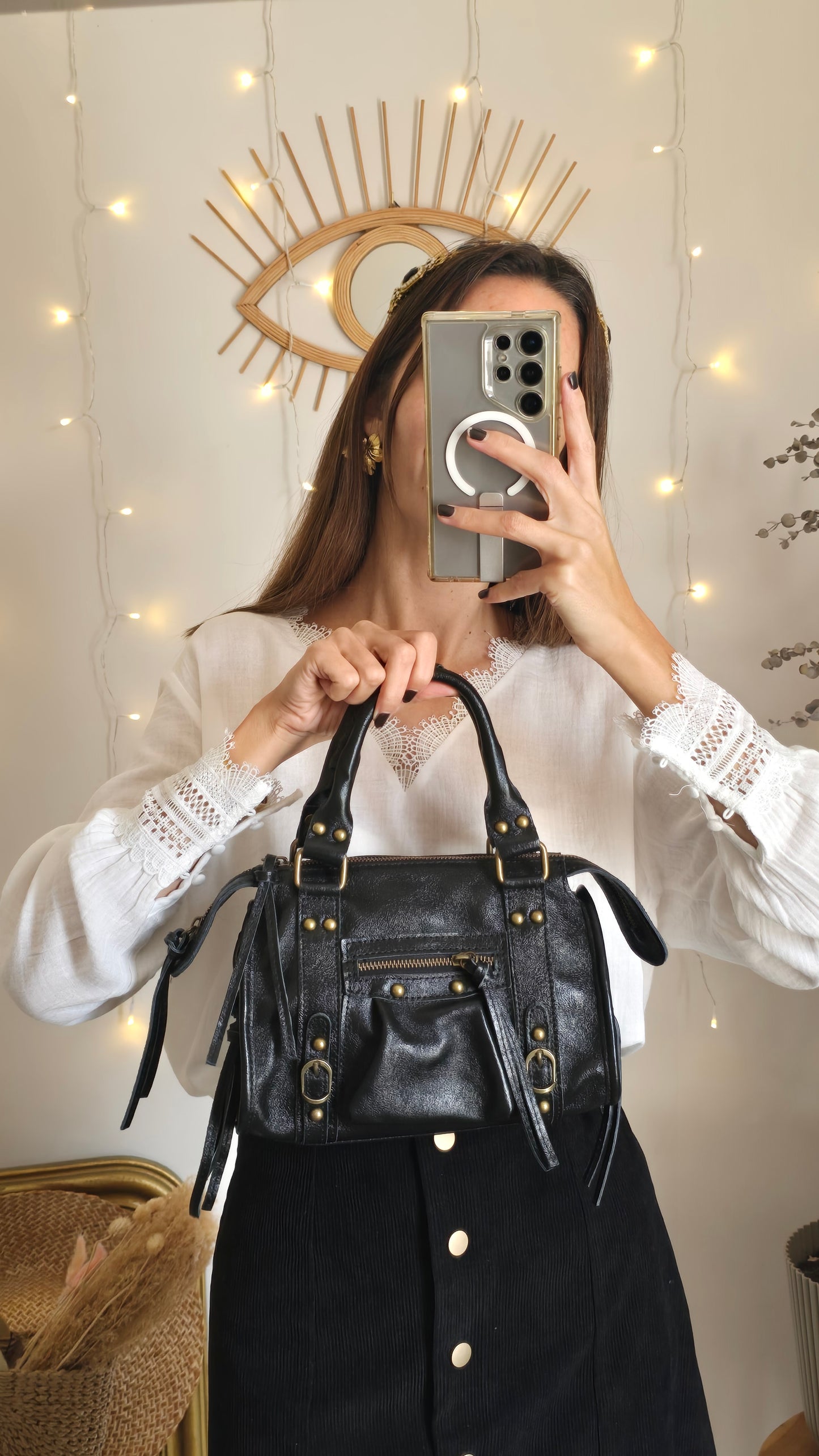 Sac cuir irisé Capucine.