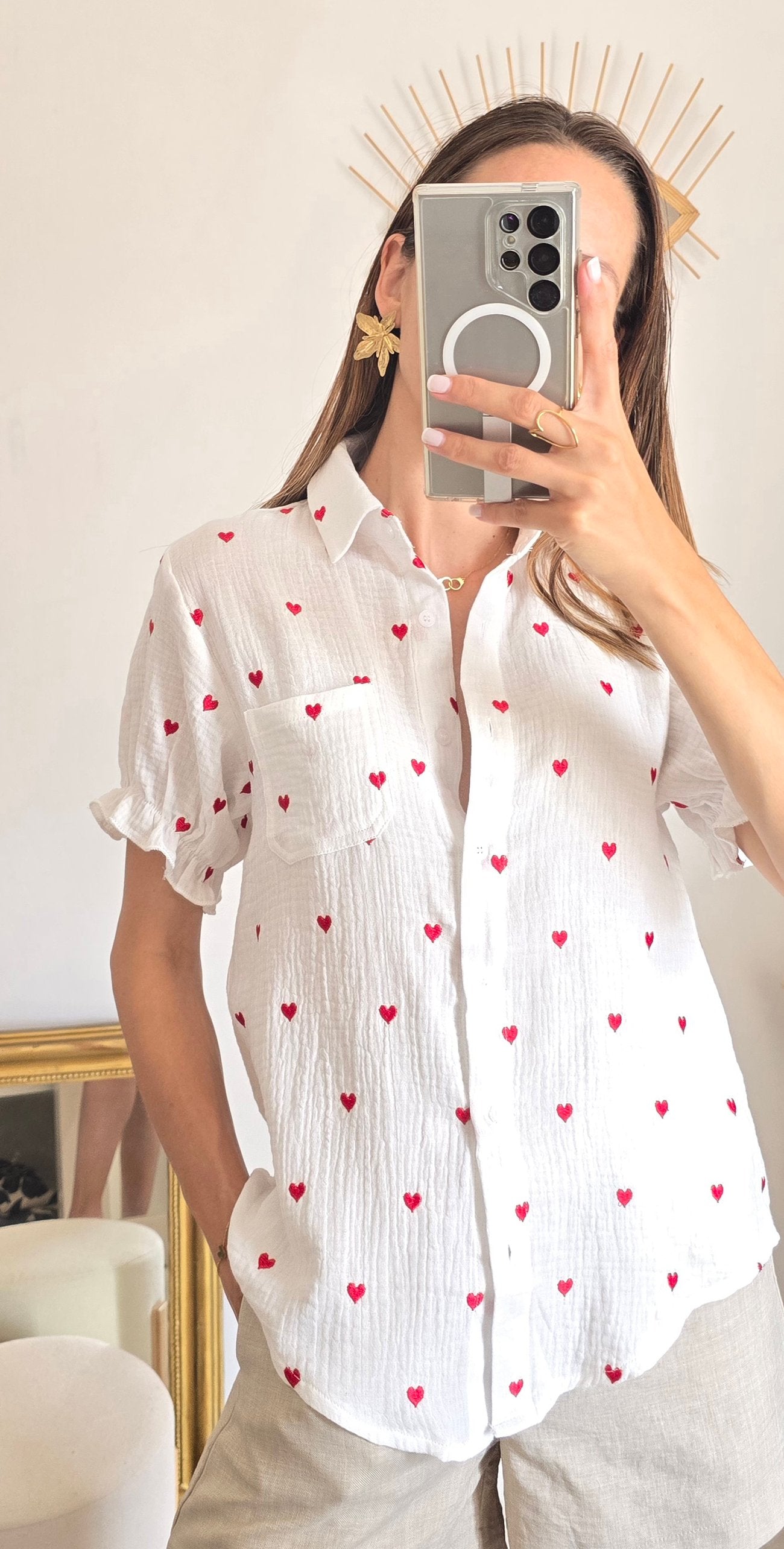 Chemise gaze de coton Cora.