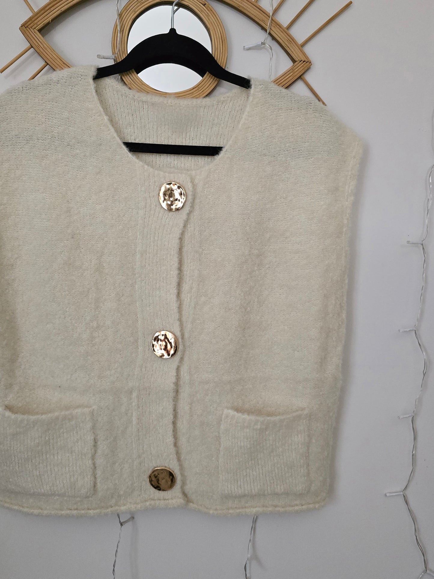 Gilet sans manches boutons dorés Octave.