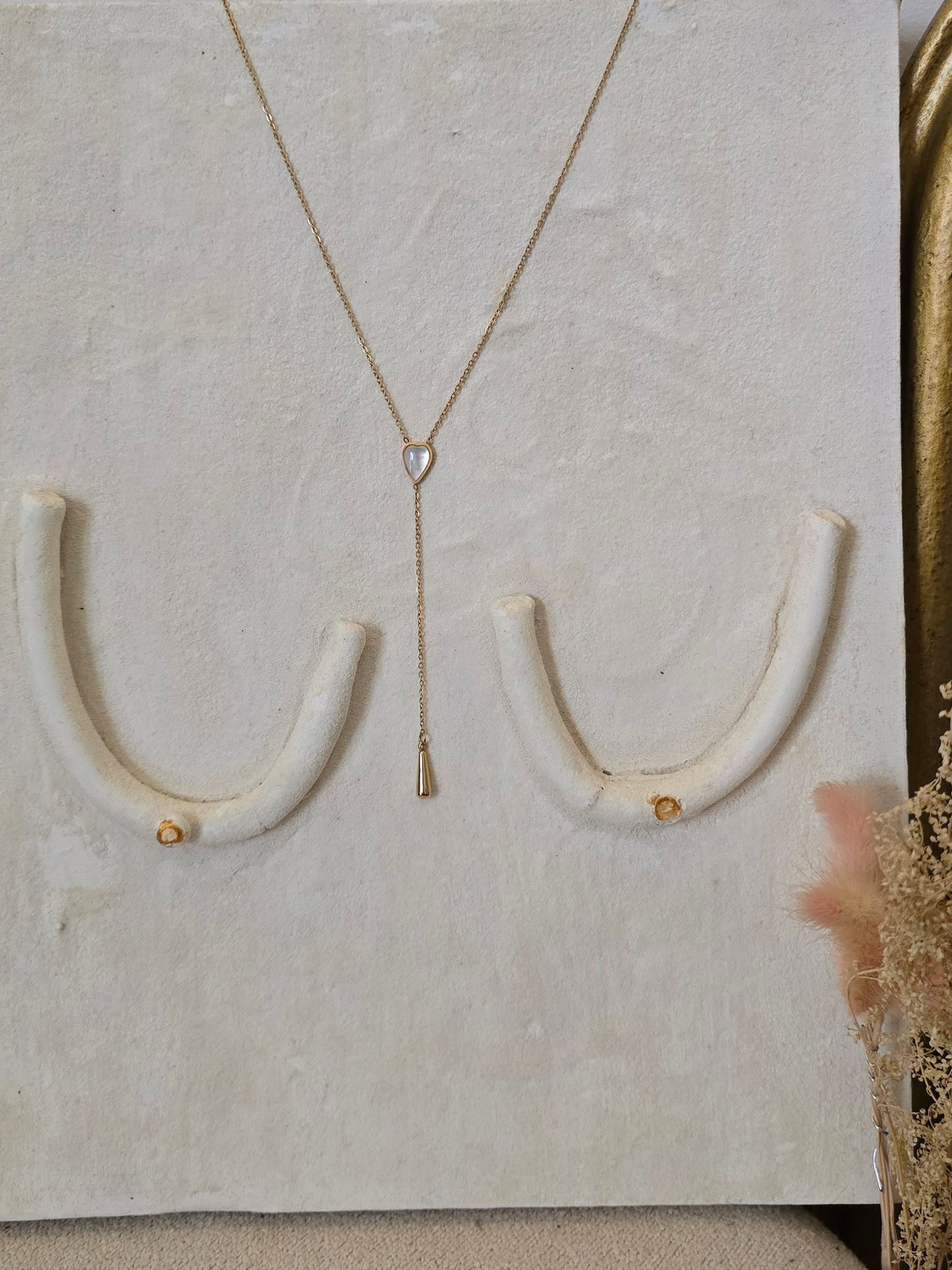 Collier Y Goutte Coeur.