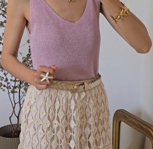 Ceinture tressée dorée Oro.