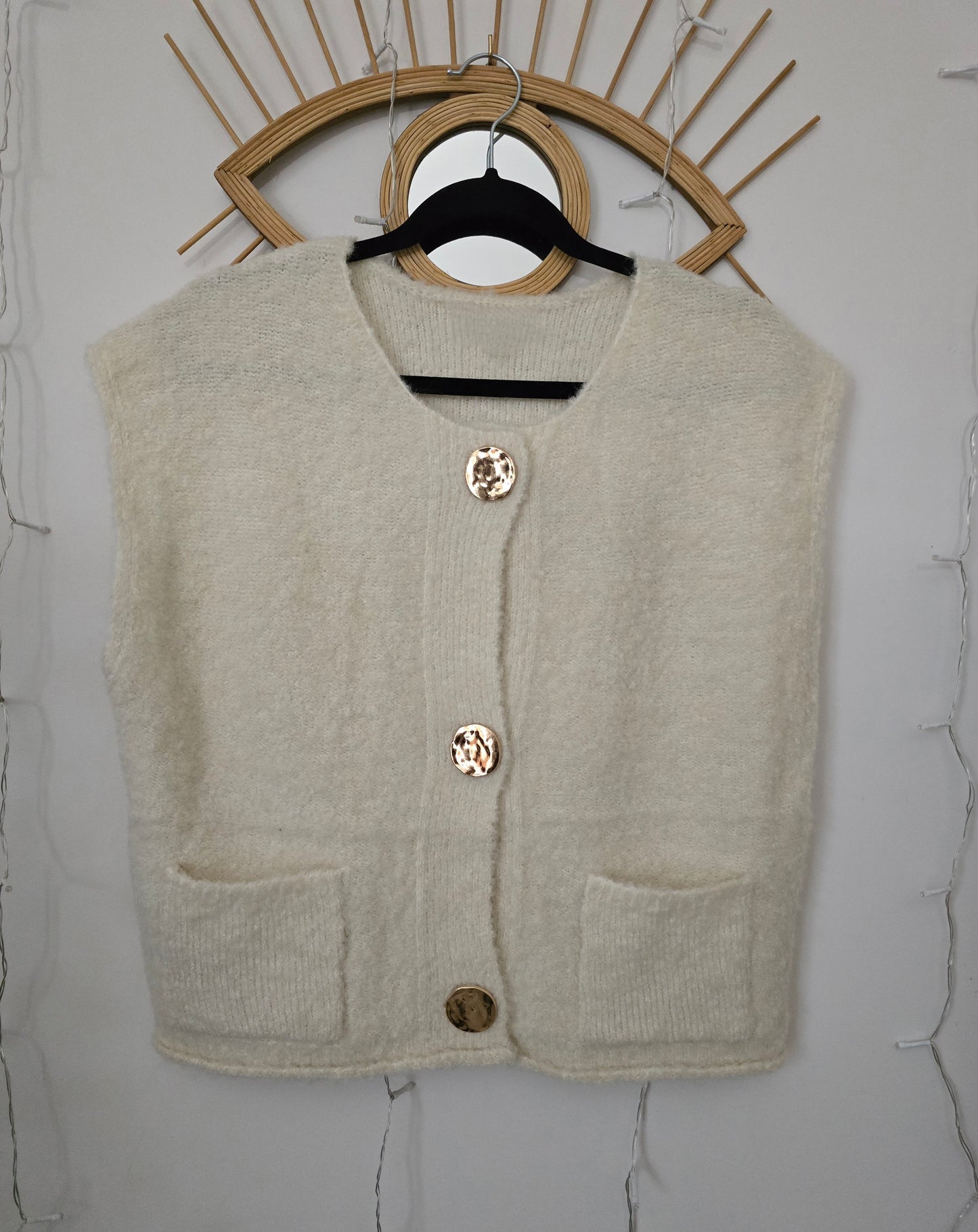 Gilet sans manches boutons dorés Octave.