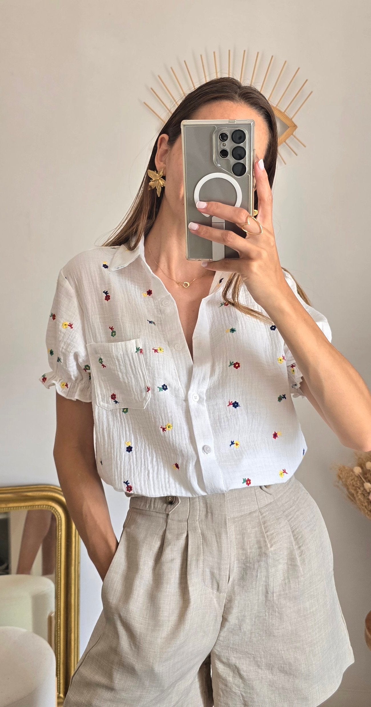 Chemise gaze de coton Aria.