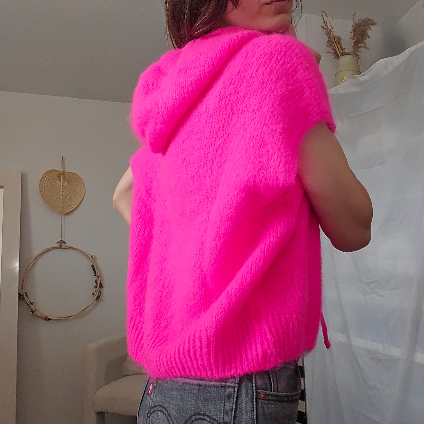 Gilet style sweat maille - sans manches à capuche Gaspard