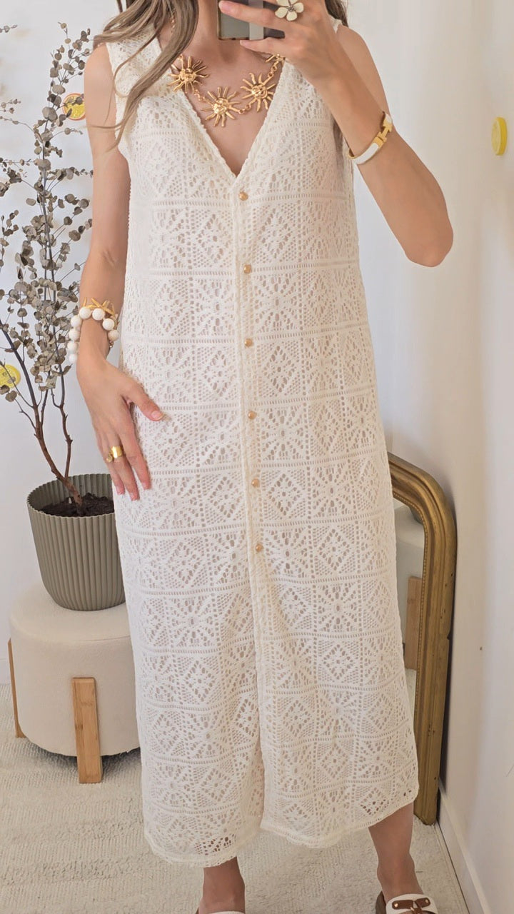 Robe longue crochet Magd