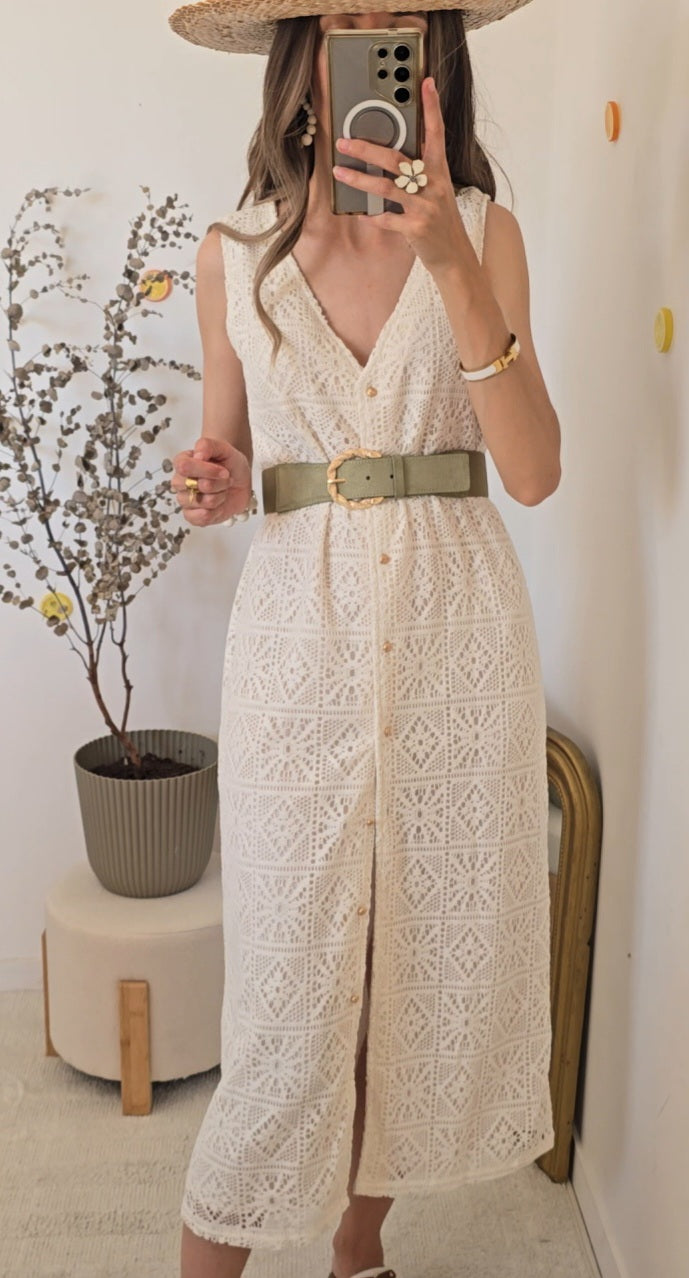 Robe longue crochet Magd