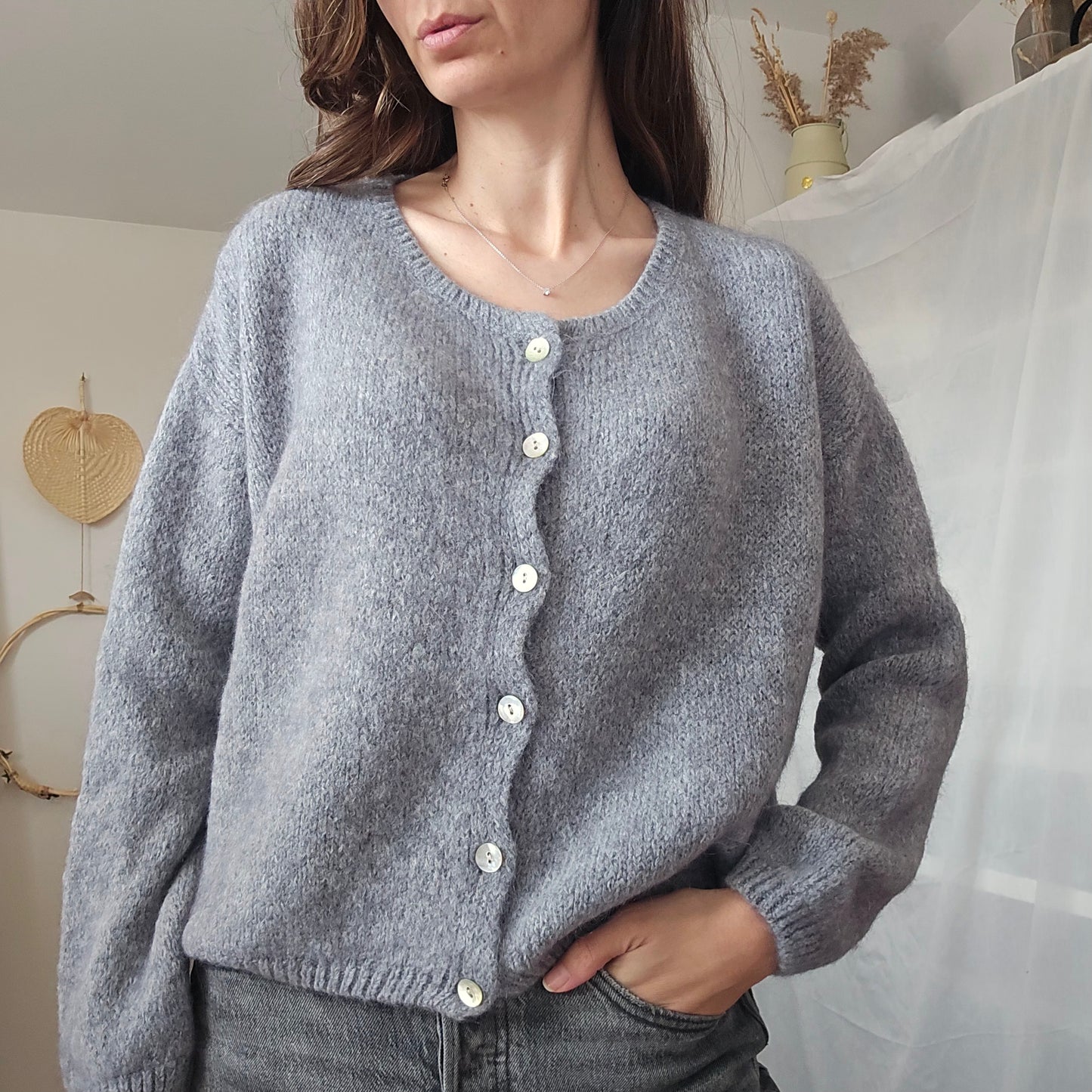 Gilet Léonard - Maille Mohair Fluffy & Cocooning | First Collection