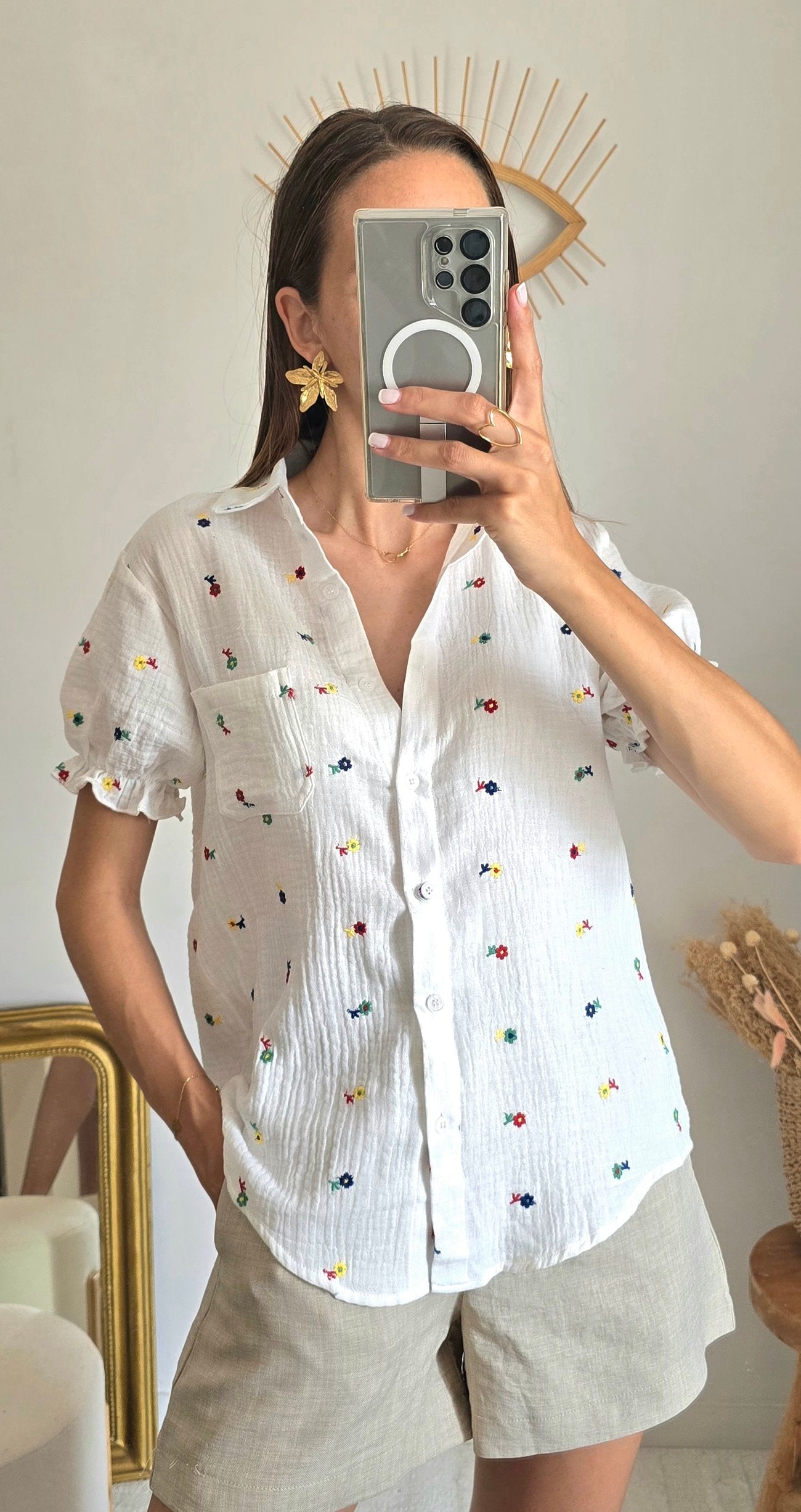 Chemise gaze de coton Aria.