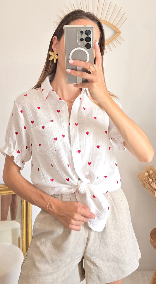 Chemise gaze de coton Cora.
