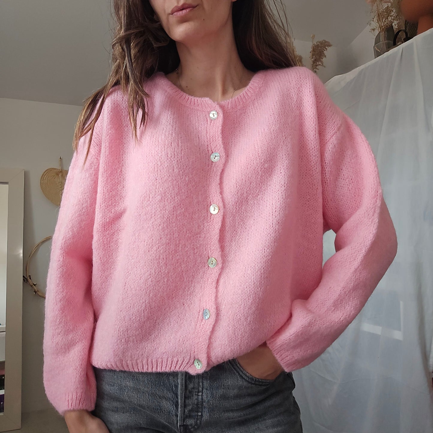 Gilet Léonard - Maille Mohair Fluffy & Cocooning | First Collection