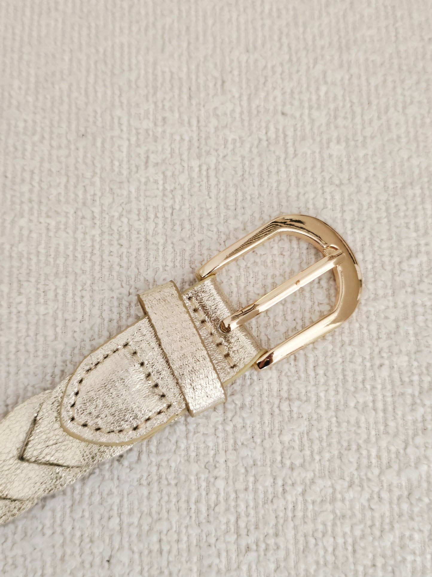Ceinture tressée dorée Oro.
