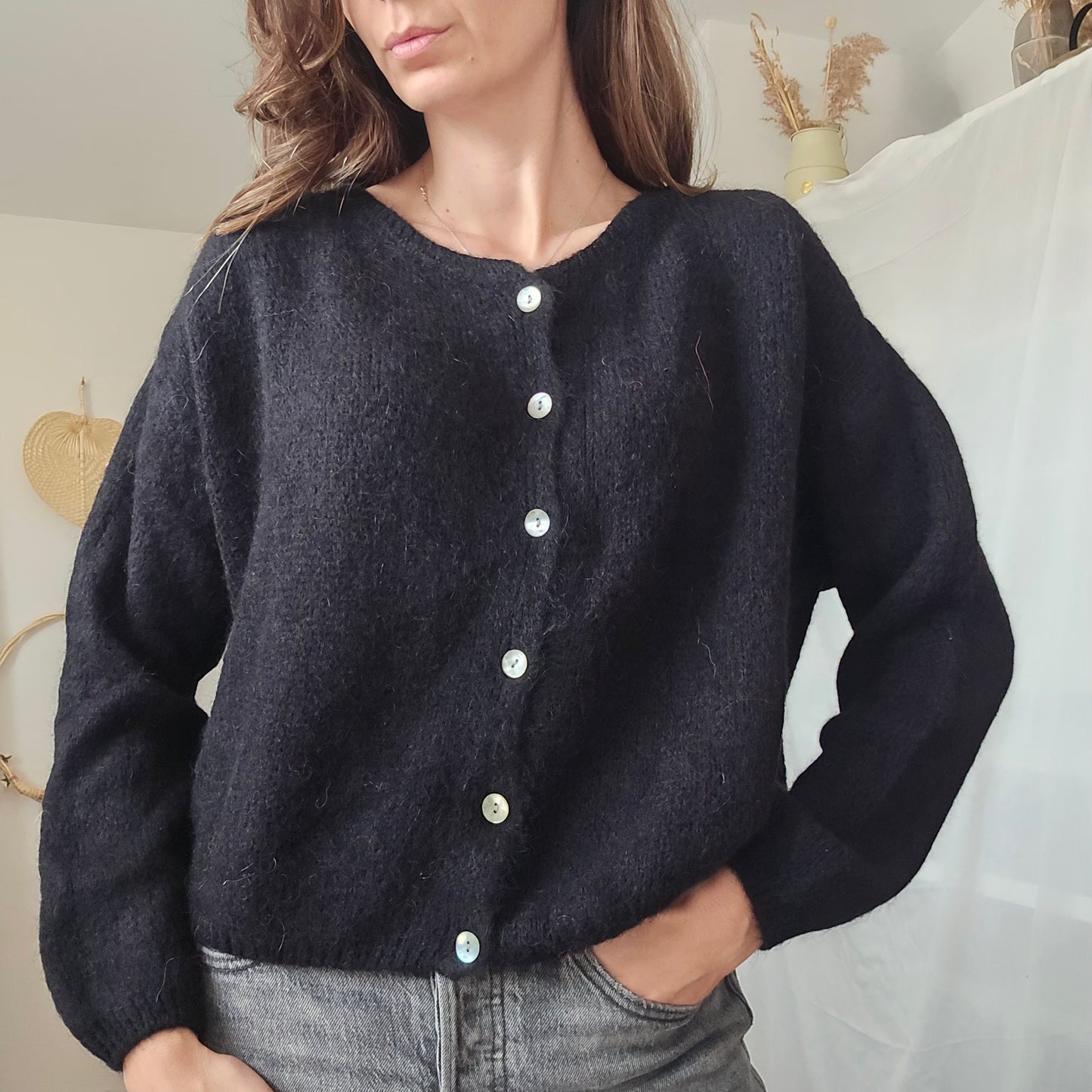 Gilet Léonard - Maille Mohair Fluffy & Cocooning | First Collection