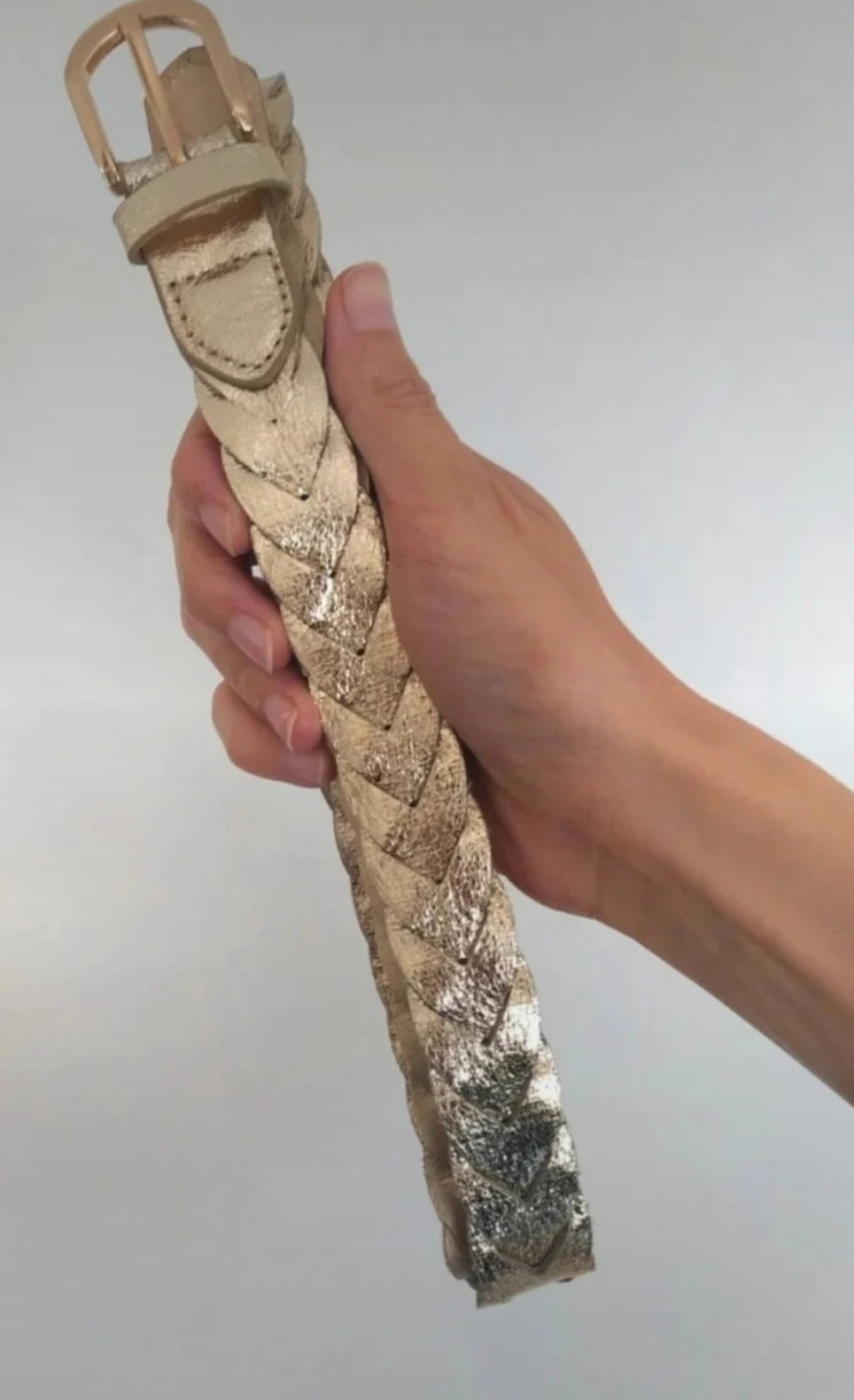 Ceinture tressée dorée Oro.