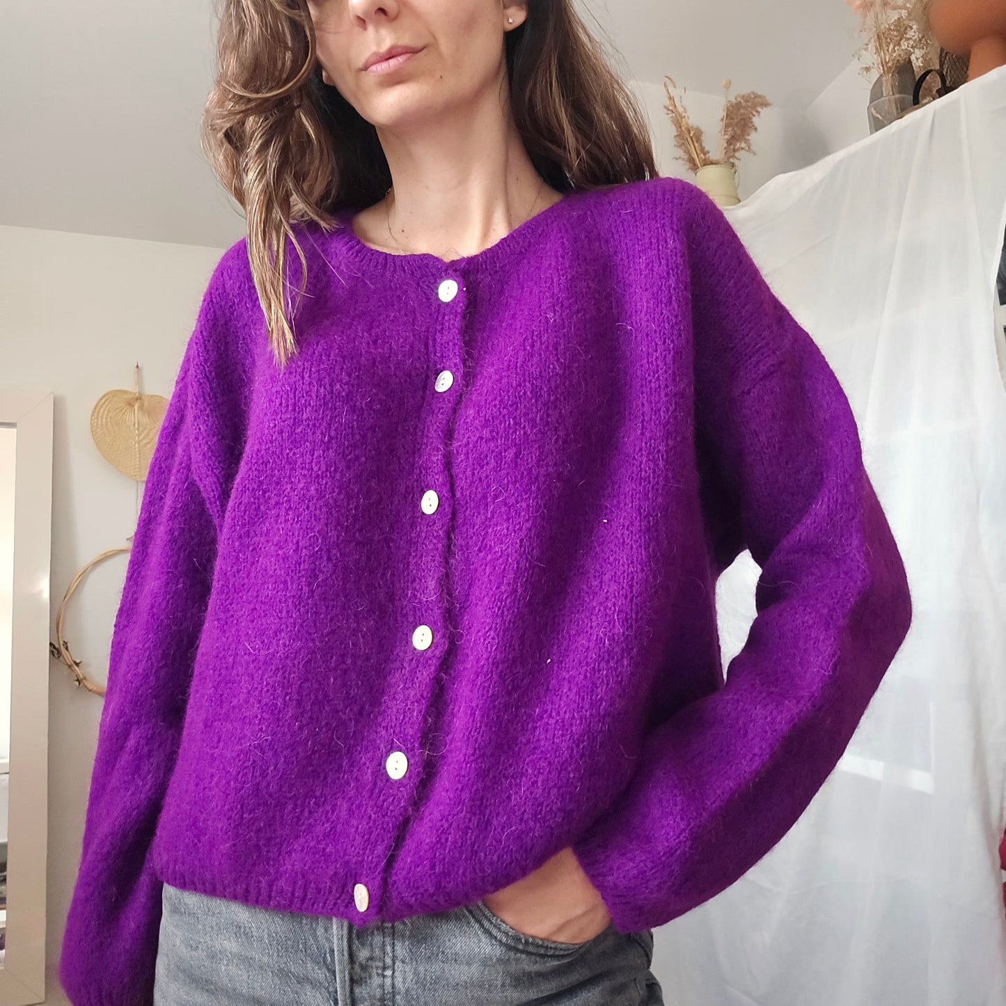 Gilet Léonard - Maille Mohair Fluffy & Cocooning | First Collection