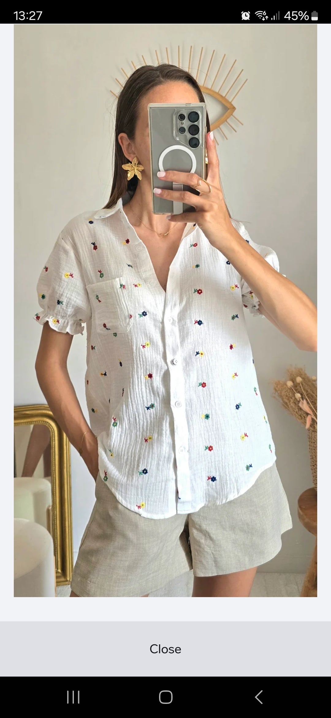 Chemise gaze de coton Aria.