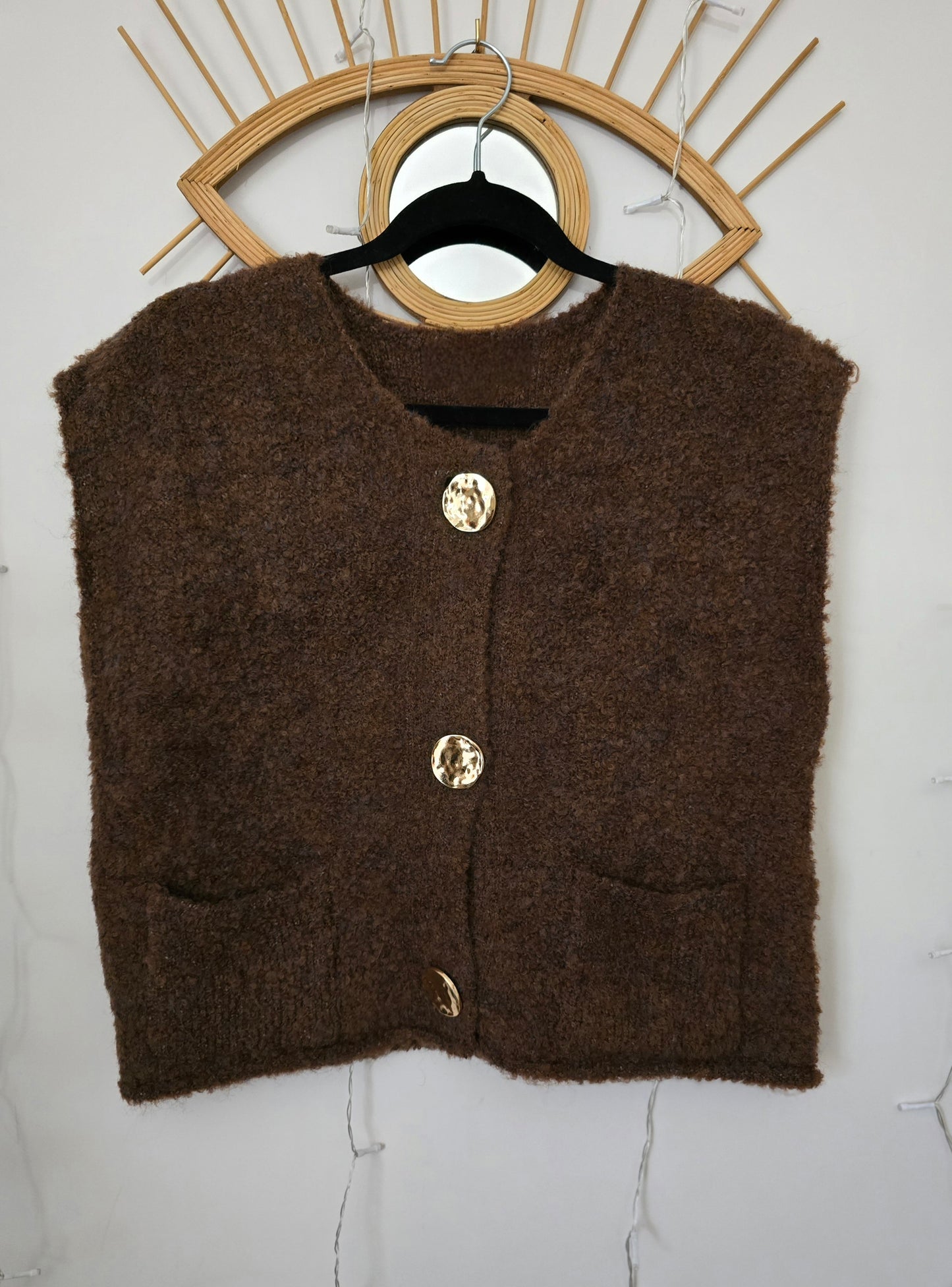 Gilet sans manches boutons dorés Octave.