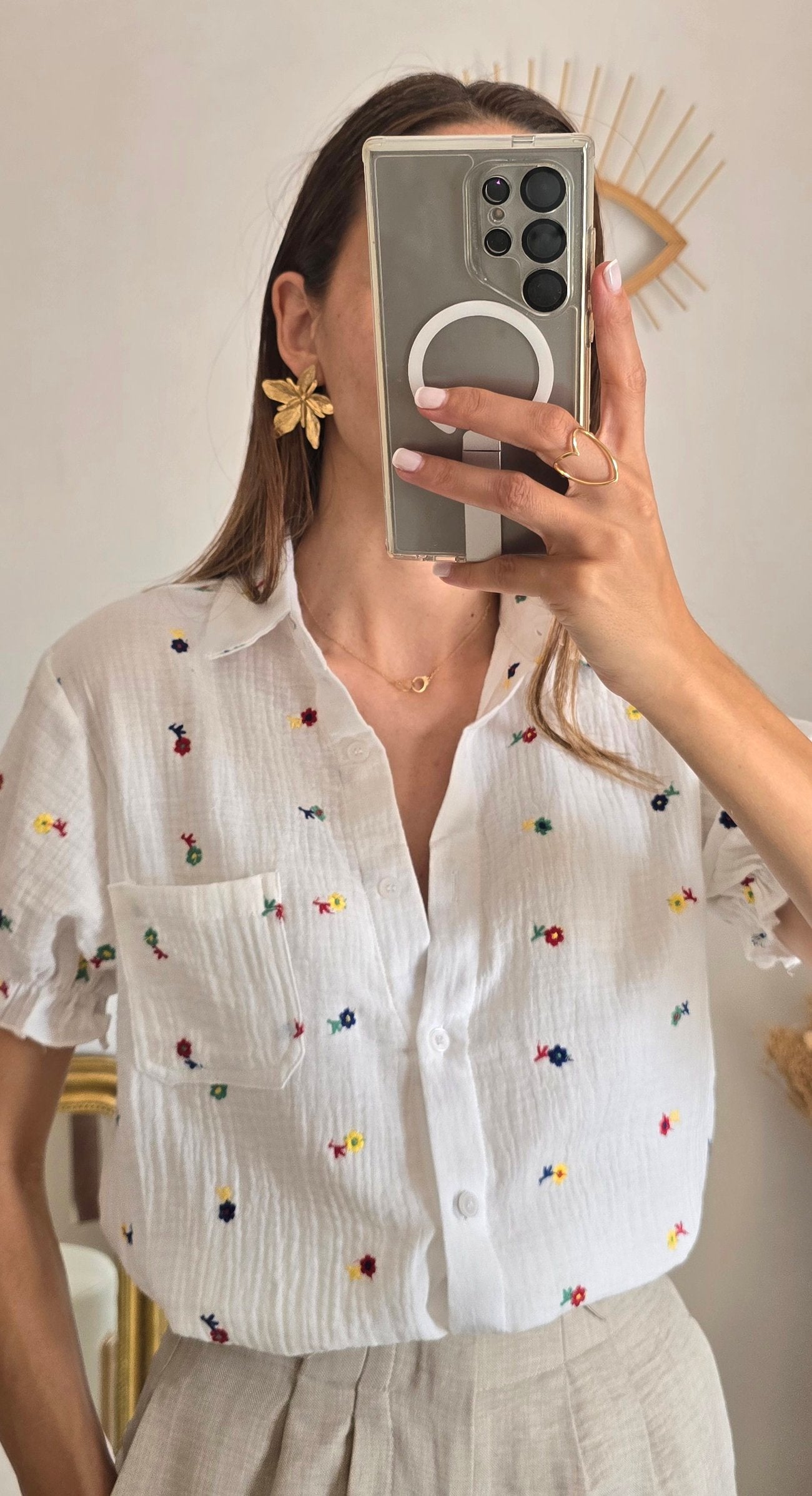 Chemise gaze de coton Aria.