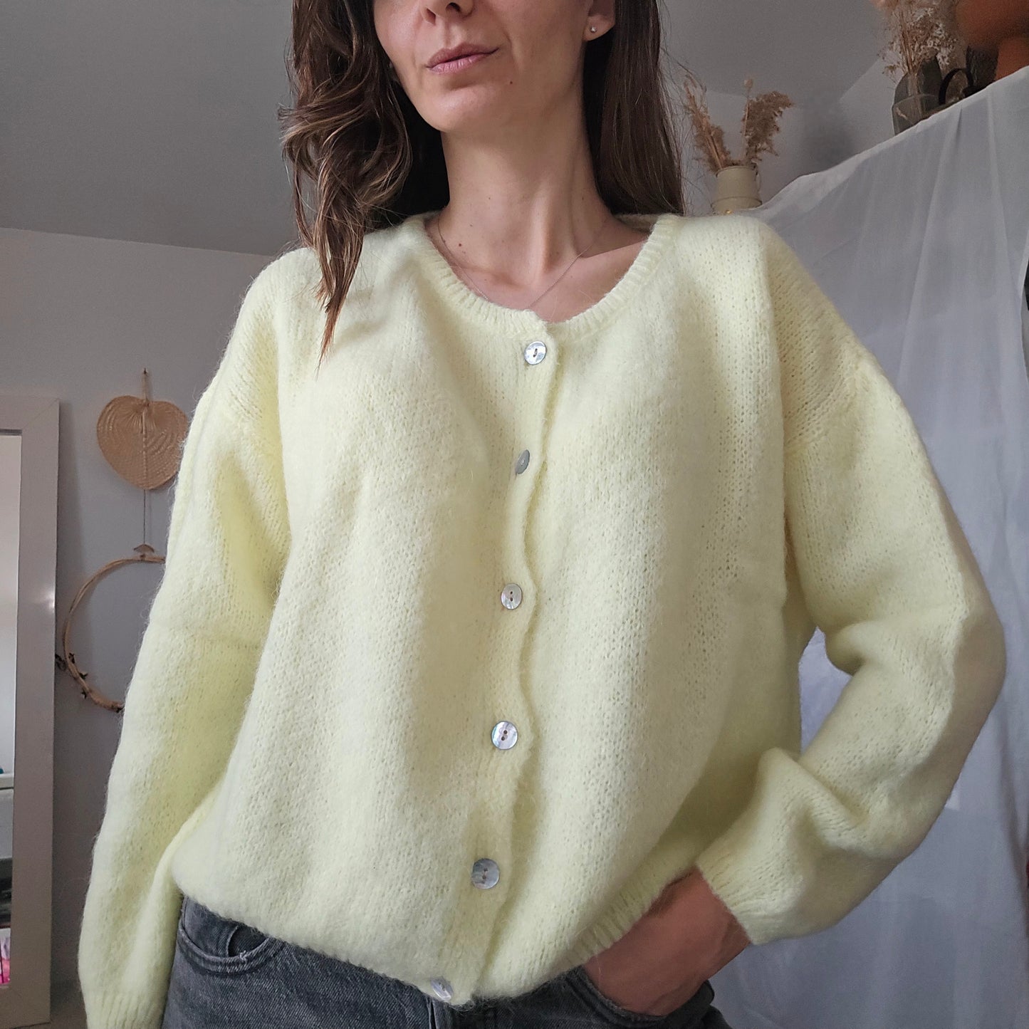 Gilet Léonard - Maille Mohair Fluffy & Cocooning | First Collection