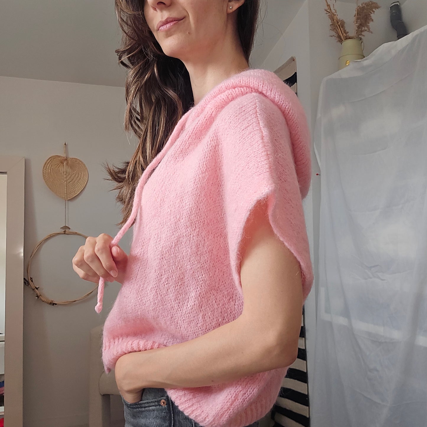 Gilet style sweat maille - sans manches à capuche Gaspard