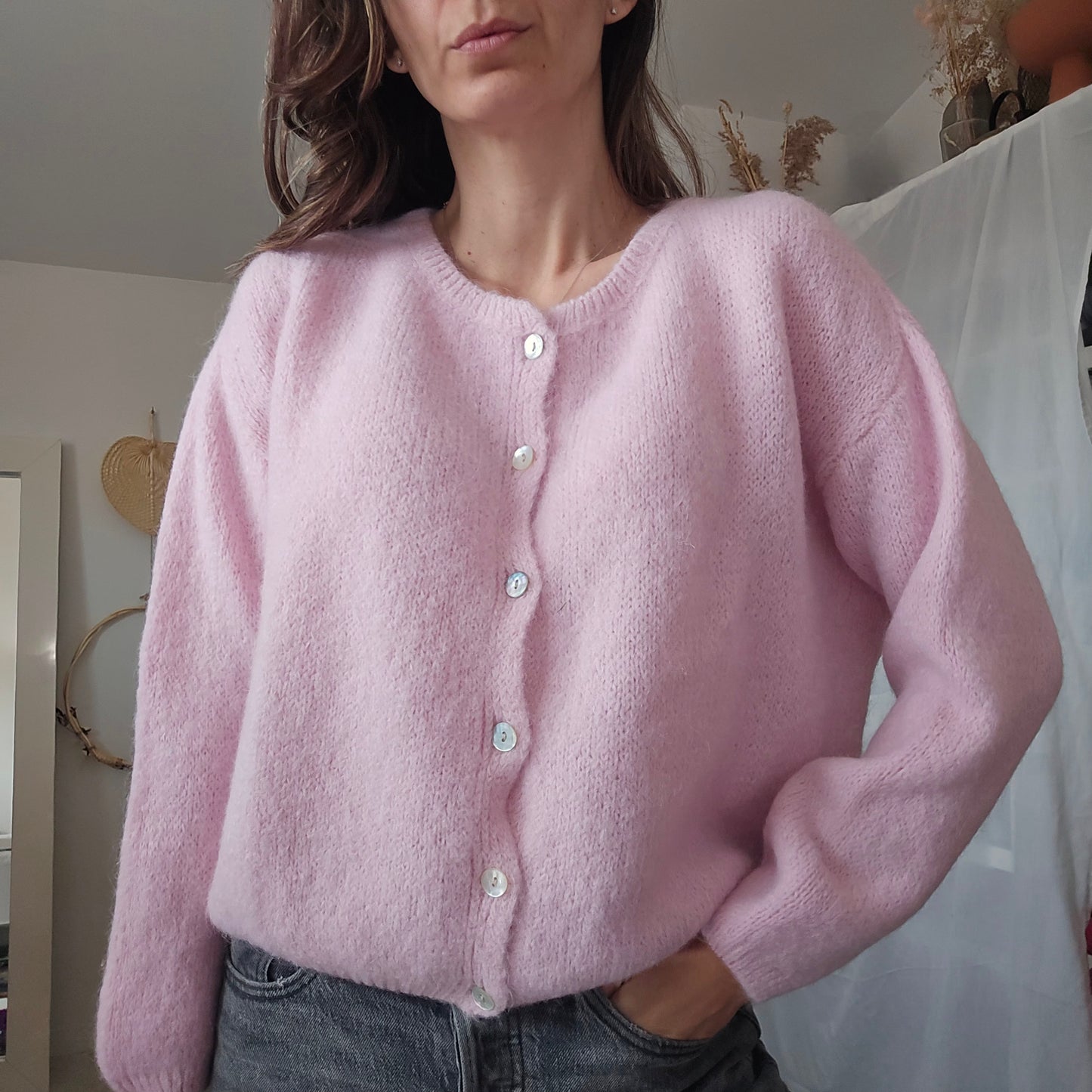 Gilet Léonard - Maille Mohair Fluffy & Cocooning | First Collection