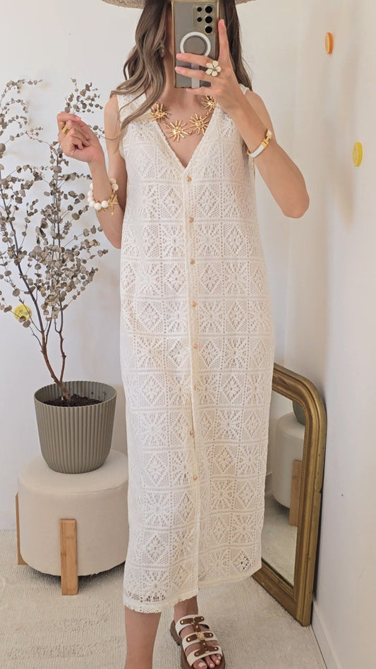 Robe longue crochet Magd